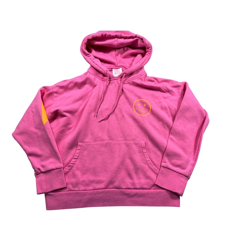 Starfit Pink Pullover Hoodie‎ Sweatshirt Women's XS Graphic Logo Pocket